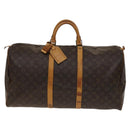 LOUIS VUITTON Monogram Keepall 55 Boston Bag M41424 LV Auth 140030-2