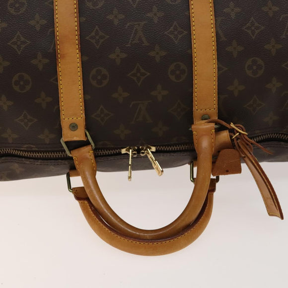 LOUIS VUITTON Monogram Keepall 55 Boston Bag M41424 LV Auth 140030