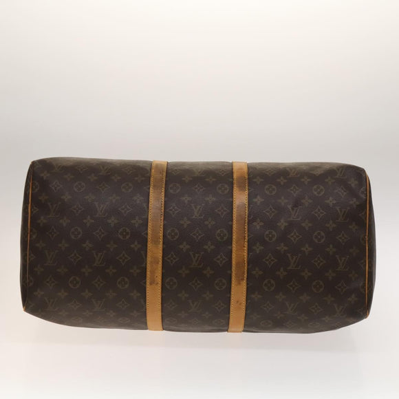 LOUIS VUITTON Monogram Keepall 55 Boston Bag M41424 LV Auth 140030