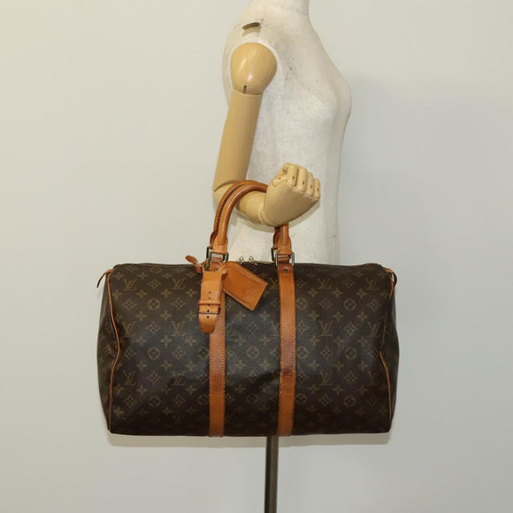LOUIS VUITTON Monogram Keepall 45 Boston Bag M41428 LV Auth 140031