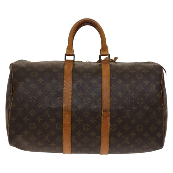 LOUIS VUITTON Monogram Keepall 45 Boston Bag M41428 LV Auth 140031
