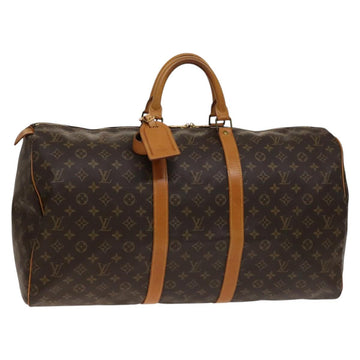 LOUIS VUITTON Monogram Keepall 55 Boston Bag M41424 LV Auth 140033