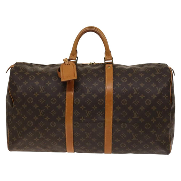 LOUIS VUITTON Monogram Keepall 55 Boston Bag M41424 LV Auth 140033