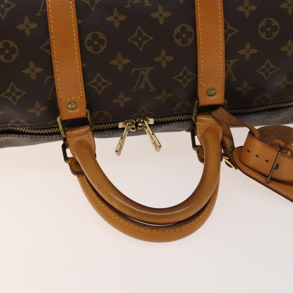 LOUIS VUITTON Monogram Keepall 55 Boston Bag M41424 LV Auth 140033