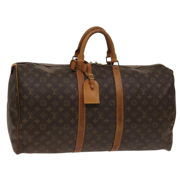 LOUIS VUITTON Monogram Keepall 55 Boston Bag M41424 LV Auth 140035