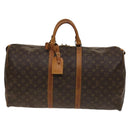 LOUIS VUITTON Monogram Keepall 55 Boston Bag M41424 LV Auth 140035-13