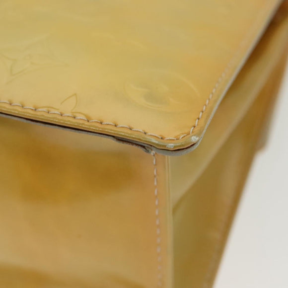 LOUIS VUITTON Monogram Vernis Spring Street Hand Bag Gris M91029 LV Auth 140066