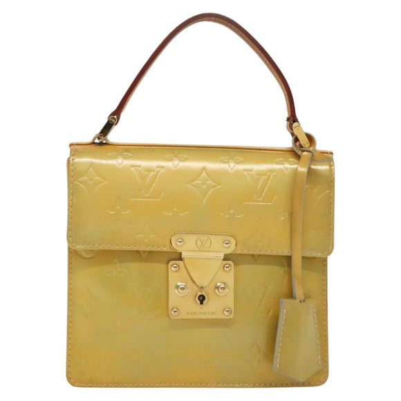 LOUIS VUITTON Monogram Vernis Spring Street Hand Bag Gris M91029 LV Auth 140066