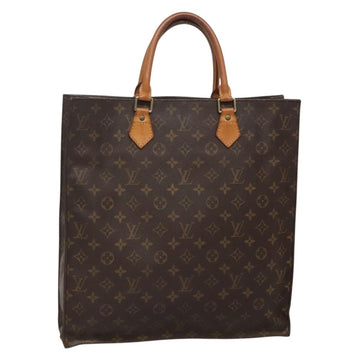 LOUIS VUITTON Monogram Sac Plat Hand Bag M51140 LV Auth 140069