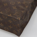 LOUIS VUITTON Monogram Sac Plat Hand Bag M51140 LV Auth 140069-12