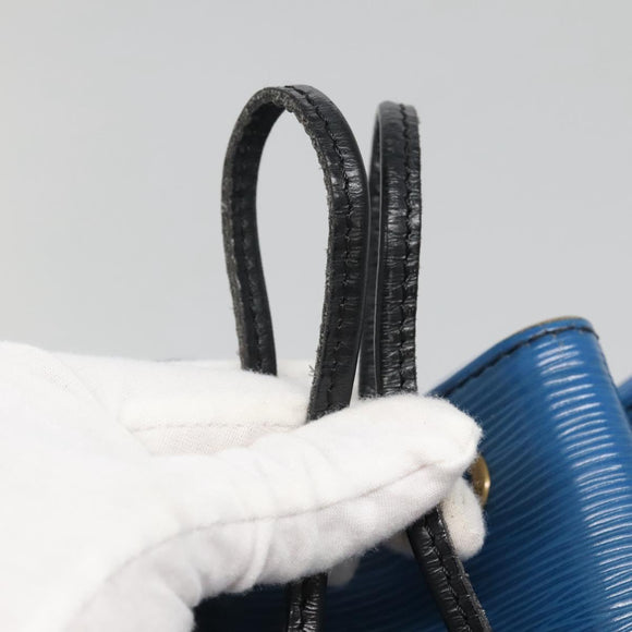 LOUIS VUITTON Epi Petit Noe Shoulder Bag Bicolor Black Blue M44152 Auth 140073