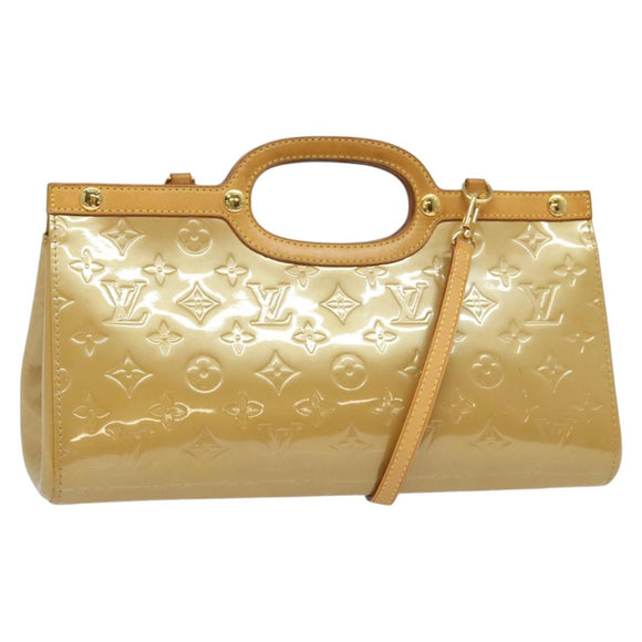 LOUIS VUITTON Monogram Vernis Roxbury Drive Bag 2Way Noisette M91372 Auth 140081