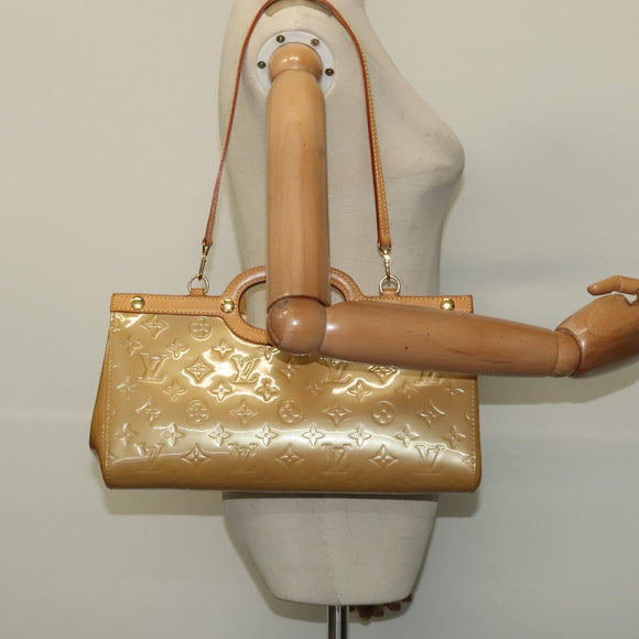 LOUIS VUITTON Monogram Vernis Roxbury Drive Bag 2Way Noisette M91372 Auth 140081