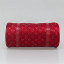 LOUIS VUITTON Monogram Satin Little Papillon Hand Bag Pink M92353 LV Auth 140082-11