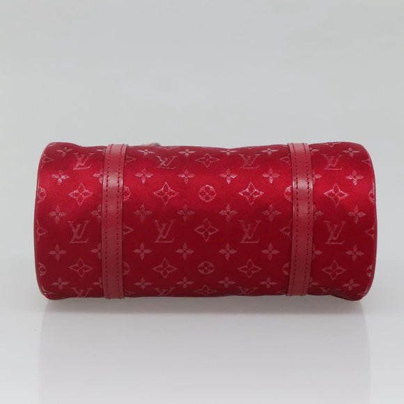 LOUIS VUITTON Monogram Satin Little Papillon Hand Bag Pink M92353 LV Auth 140082