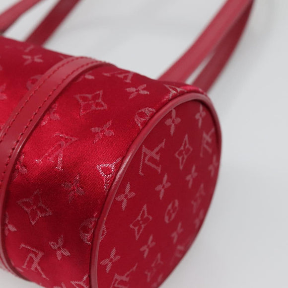 LOUIS VUITTON Monogram Satin Little Papillon Hand Bag Pink M92353 LV Auth 140082
