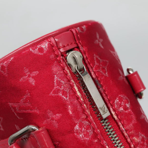 LOUIS VUITTON Monogram Satin Little Papillon Hand Bag Pink M92353 LV Auth 140082