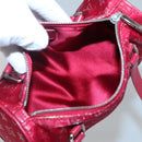 LOUIS VUITTON Monogram Satin Little Papillon Hand Bag Pink M92353 LV Auth 140082-18