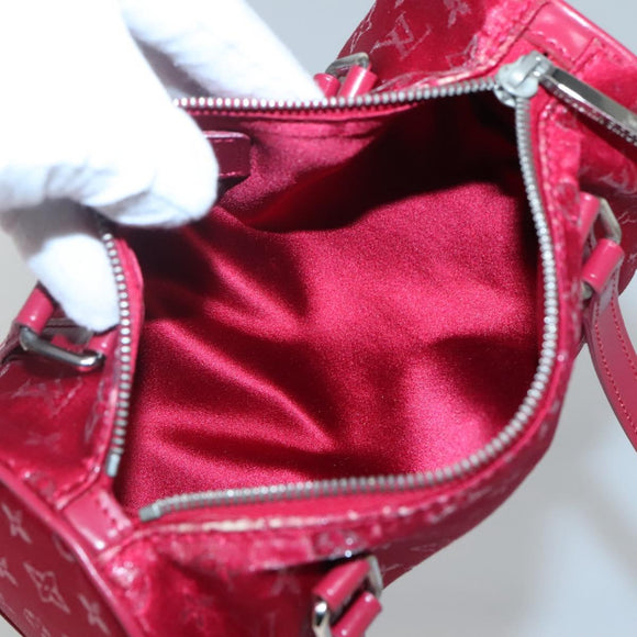 LOUIS VUITTON Monogram Satin Little Papillon Hand Bag Pink M92353 LV Auth 140082