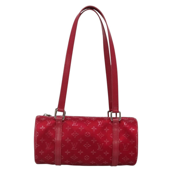 LOUIS VUITTON Monogram Satin Little Papillon Hand Bag Pink M92353 LV Auth 140082