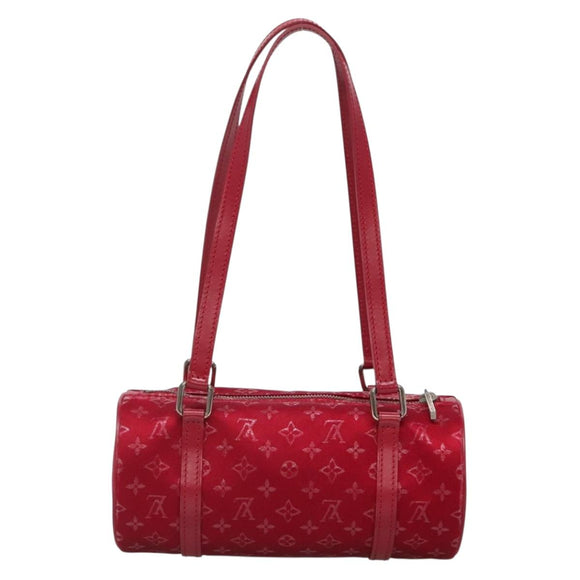 LOUIS VUITTON Monogram Satin Little Papillon Hand Bag Pink M92353 LV Auth 140082
