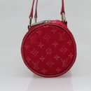 LOUIS VUITTON Monogram Satin Little Papillon Hand Bag Pink M92353 LV Auth 140082-4