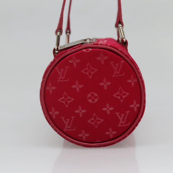 LOUIS VUITTON Monogram Satin Little Papillon Hand Bag Pink M92353 LV Auth 140082