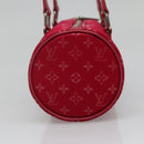 LOUIS VUITTON Monogram Satin Little Papillon Hand Bag Pink M92353 LV Auth 140082-5