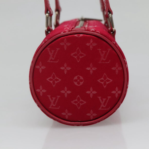LOUIS VUITTON Monogram Satin Little Papillon Hand Bag Pink M92353 LV Auth 140082