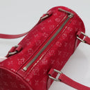 LOUIS VUITTON Monogram Satin Little Papillon Hand Bag Pink M92353 LV Auth 140082-6