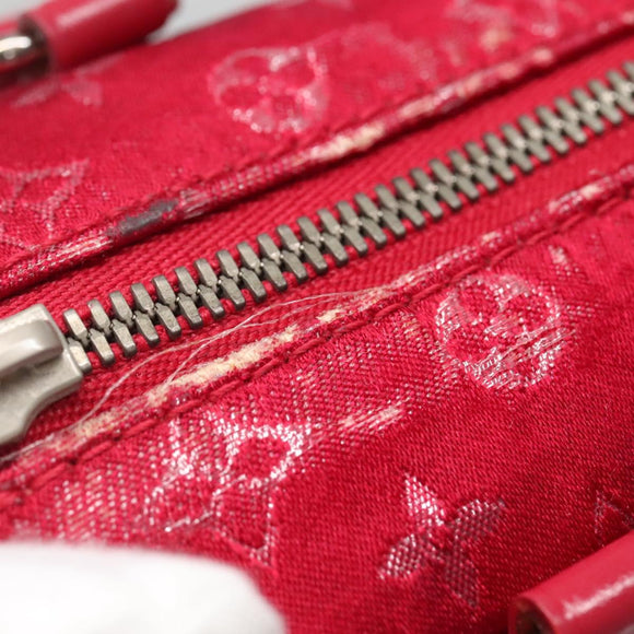 LOUIS VUITTON Monogram Satin Little Papillon Hand Bag Pink M92353 LV Auth 140082