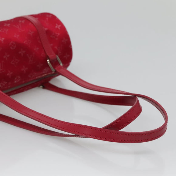 LOUIS VUITTON Monogram Satin Little Papillon Hand Bag Pink M92353 LV Auth 140082