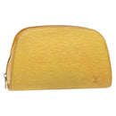 LOUIS VUITTON Epi Dauphine GM Pouch Yellow LV Auth 140087-1