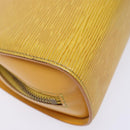 LOUIS VUITTON Epi Dauphine GM Pouch Yellow LV Auth 140087-16