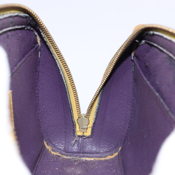 LOUIS VUITTON Epi Dauphine GM Pouch Yellow LV Auth 140087