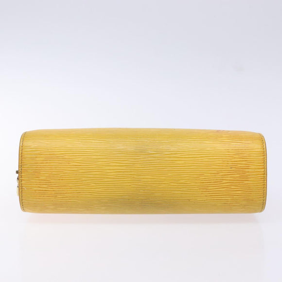 LOUIS VUITTON Epi Dauphine GM Pouch Yellow LV Auth 140087