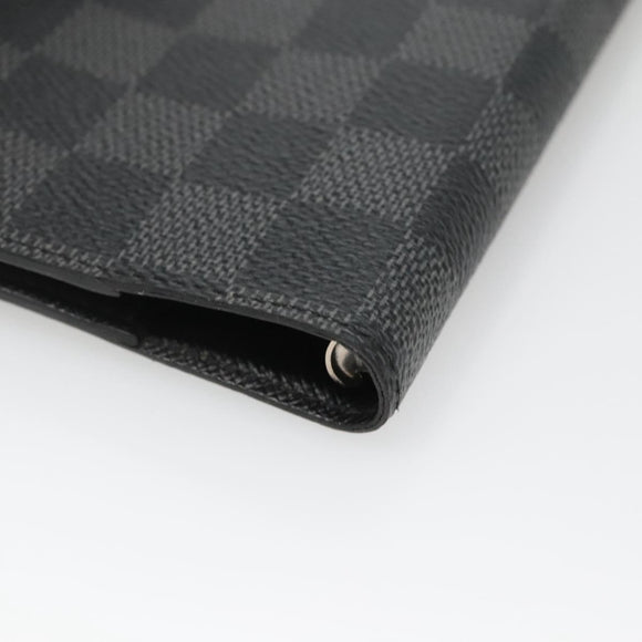 LOUIS VUITTON Damier Graphite Agenda PM Day Planner Cover R21130 LV Auth 140089