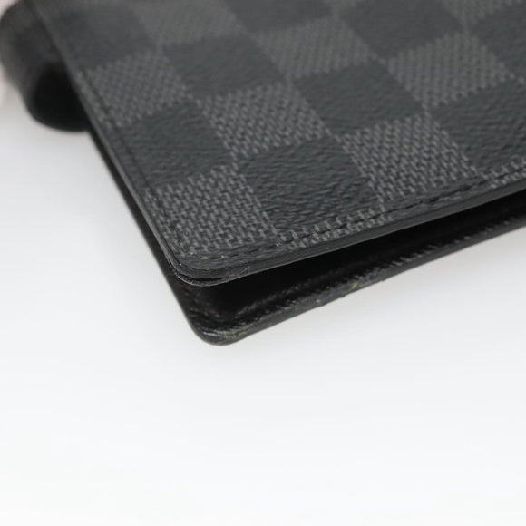 LOUIS VUITTON Damier Graphite Agenda PM Day Planner Cover R21130 LV Auth 140089