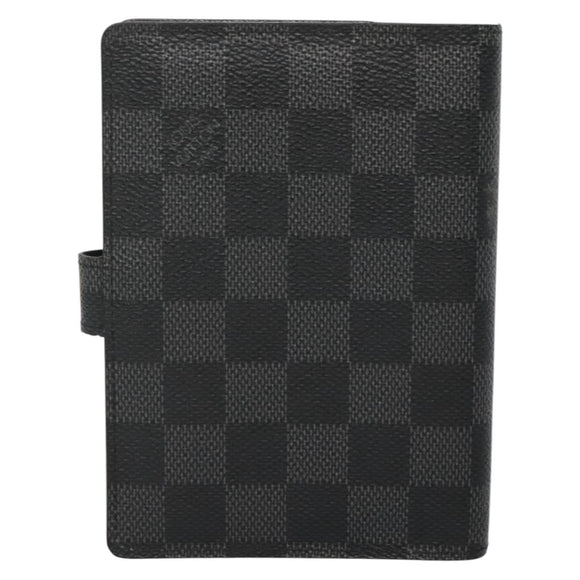 LOUIS VUITTON Damier Graphite Agenda PM Day Planner Cover R21130 LV Auth 140089