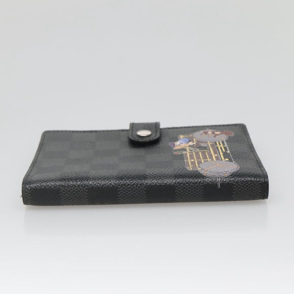 LOUIS VUITTON Damier Graphite Agenda PM Day Planner Cover R21130 LV Auth 140089