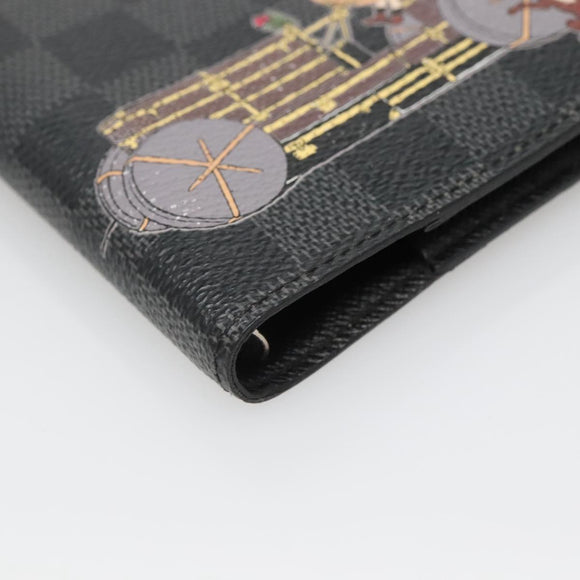 LOUIS VUITTON Damier Graphite Agenda PM Day Planner Cover R21130 LV Auth 140089