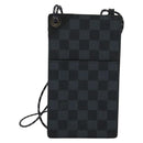 LOUIS VUITTON Damier Graphite Pochette Phone Shoulder Bag N41630 LV Auth 140090-2