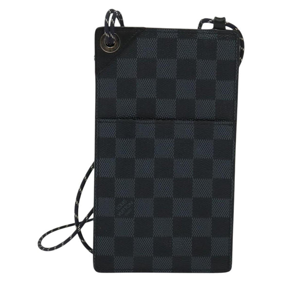 LOUIS VUITTON Damier Graphite Pochette Phone Shoulder Bag N41630 LV Auth 140090