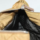 PRADA Chain Shoulder Bag Nylon Beige Silver Auth 140091-18