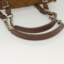 PRADA Chain Shoulder Bag Nylon Beige Silver Auth 140091-7