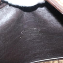 Christian Dior Trotter Canvas Hand Bag Brown Gold Auth 140092-10