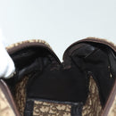 Christian Dior Trotter Canvas Hand Bag Brown Gold Auth 140092-20