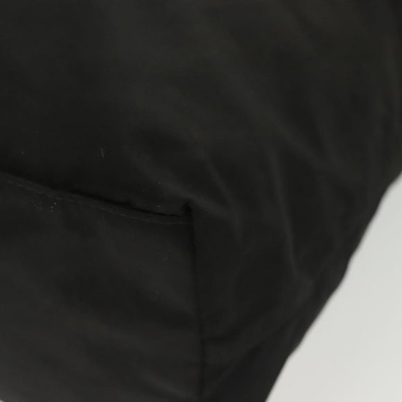 PRADA Tote Bag Nylon Black Silver Auth 140097