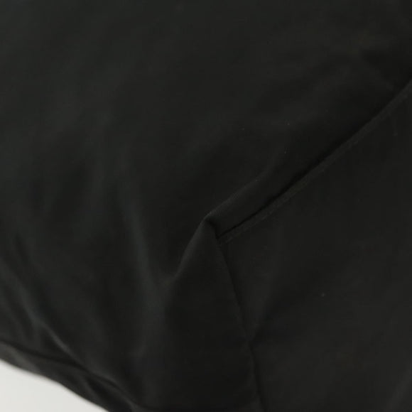 PRADA Tote Bag Nylon Black Silver Auth 140097
