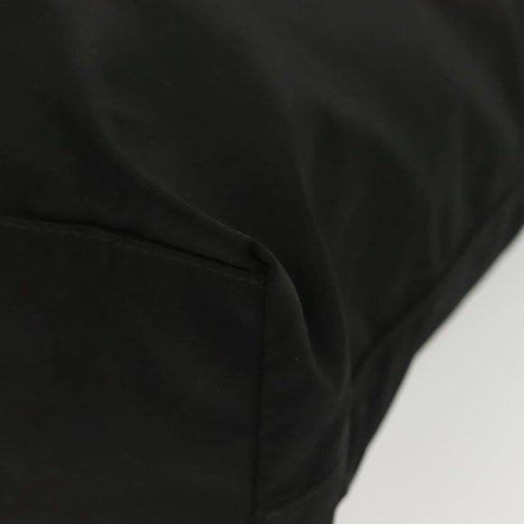 PRADA Tote Bag Nylon Black Silver Auth 140097